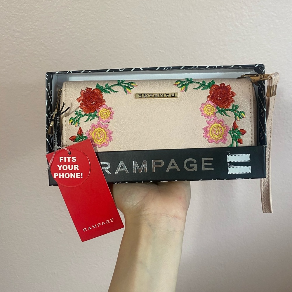 Rampage floral wristlet